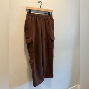 Brown Cargo Jogger Pants